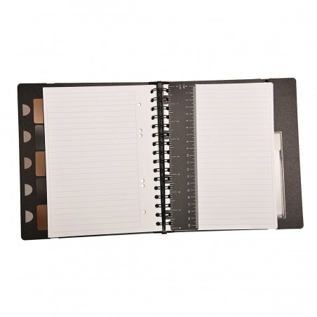  Lot de 5 Cahiers Organizers à Spirales Exabook 160 p (Noir) 