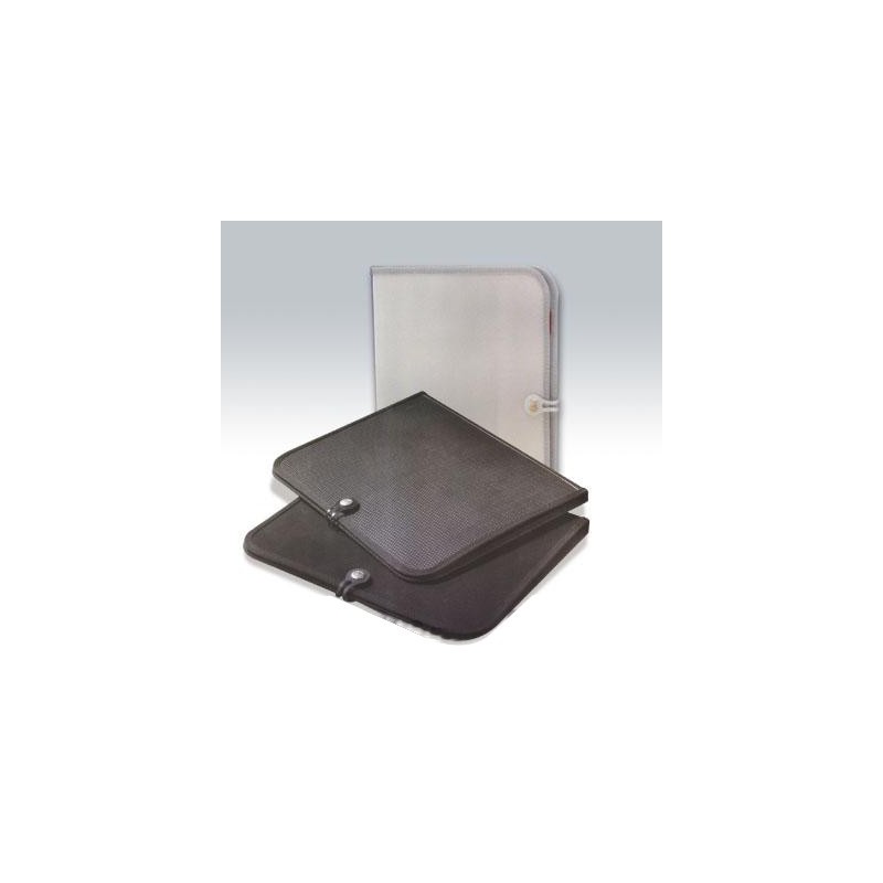  Valisette à Clip A4 Atlas avec Bloc-notes, Encoches pour cartes de visite et CD Coul Noir 