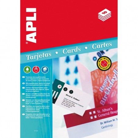 Pochette de 100 cartes de visite APLI Prédécoupées qualité jet d'encre 