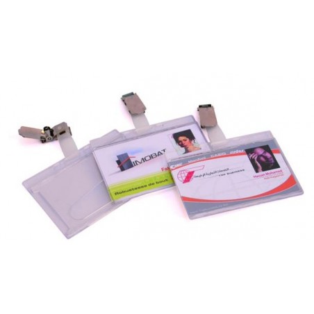  Lot de 50 Portes Badges Complets à pinces suspendues 
