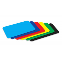  Lot de 100 cartes PVC laminé 75/100e de couleurs 86 x 54 mm 