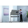  TABLEAU BLANC MOBILE PIVOTANT EMAILLE MAGNETIQUE NOBO 1200 X 900 mm 