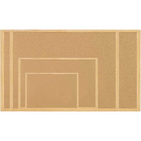  Tableau d'affichage en liège ROCADA avec cadre MDF 120 x 180 cm 