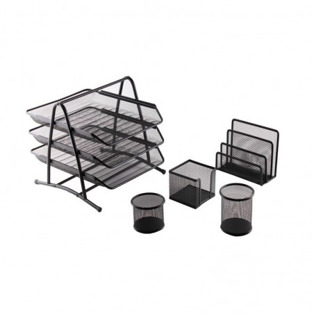 Ensemble de bureau métallique 5 pièces