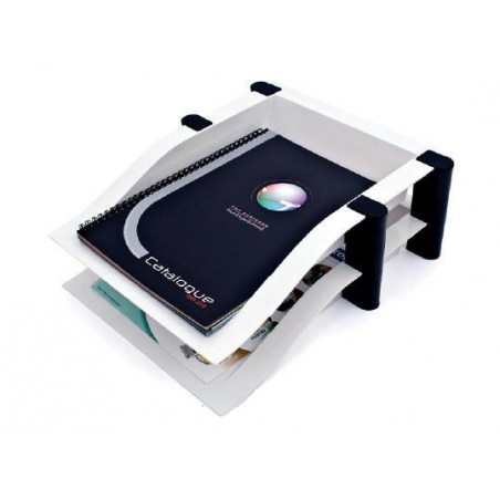  Corbeille à courrier en PVC JKC 2 Niveaux 