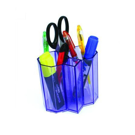  Porte stylo 3 compartiments en PVC 
