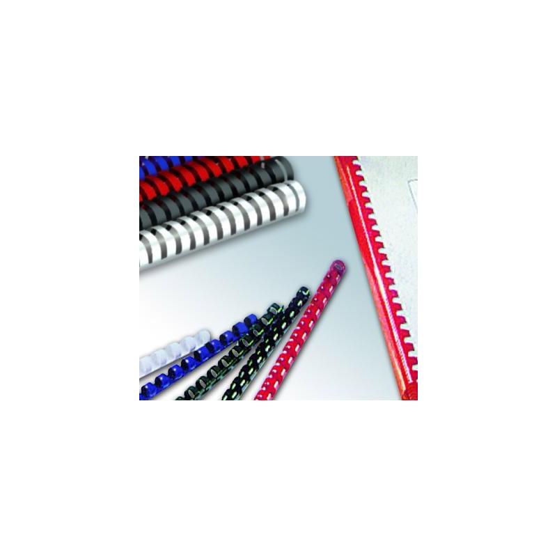  Boite de 100 baguettes spirales plastiques ATLAS pour reliure A4 12 mm Coloris au choix 