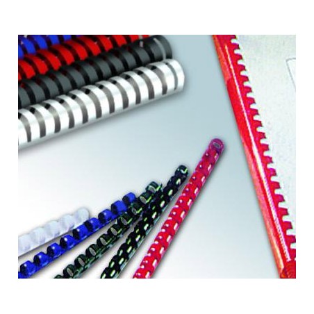  Boite de 100 baguettes spirales plastiques ATLAS pour reliure A4 12 mm Coloris au choix 