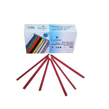  Boîte de 100 Baguettes serre-feuilles OCEAN 15 mm ( 7 coloris au choix) 