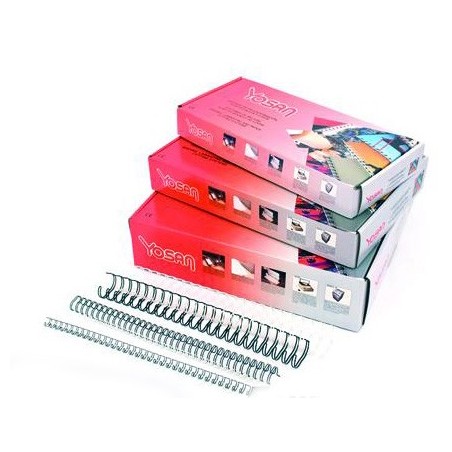  Boite de 50 Spirales métalliques pour reliure A4 YOSAN 14,3 mm Col au choix 