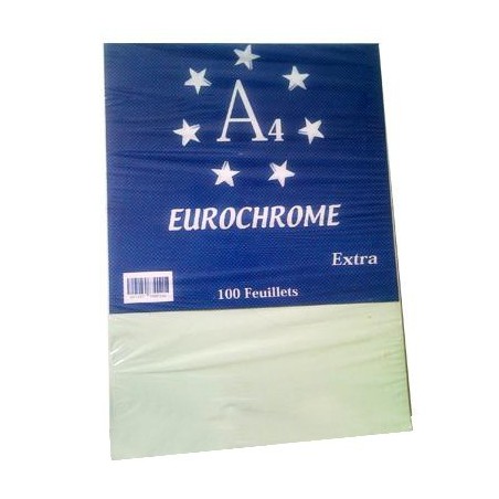  Paquet de 100 Couvertures EUROCHROME A4 Lisses Coloris au choix 