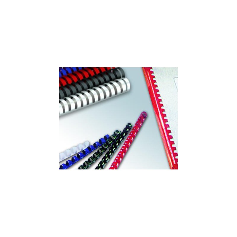 Boite de 100 baguettes spirales plastiques ATLAS pour reliure A4 8 mm Coloris au choix