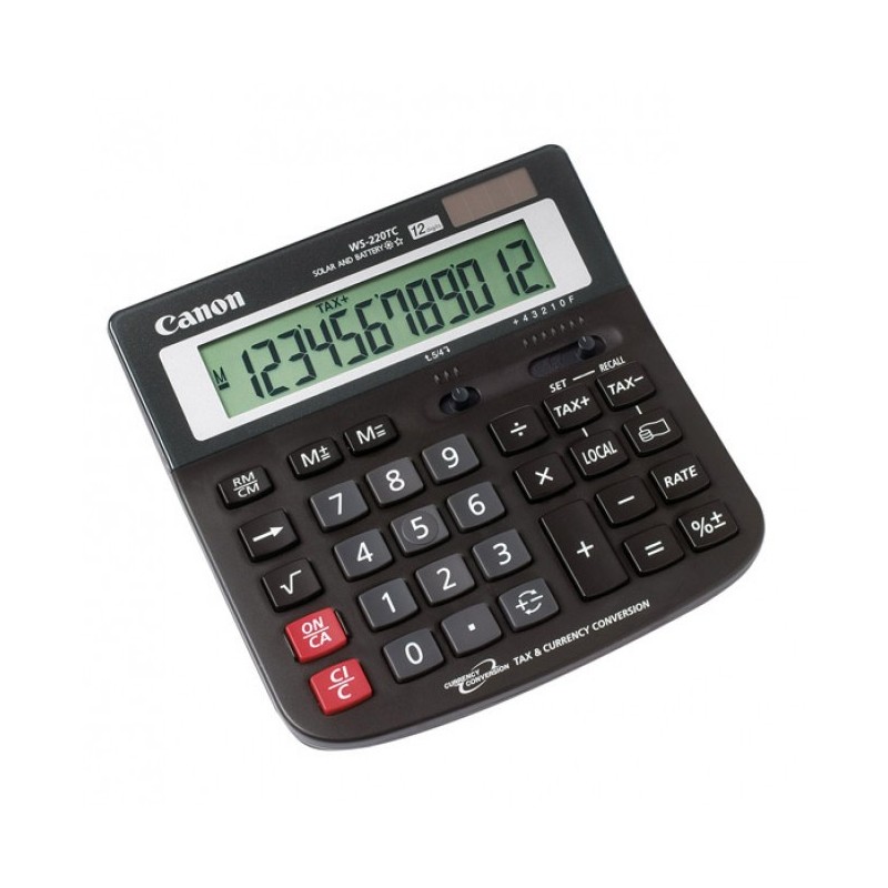 Calculatrice de bureau Canon 12 chiffres horizontale WS-220TC