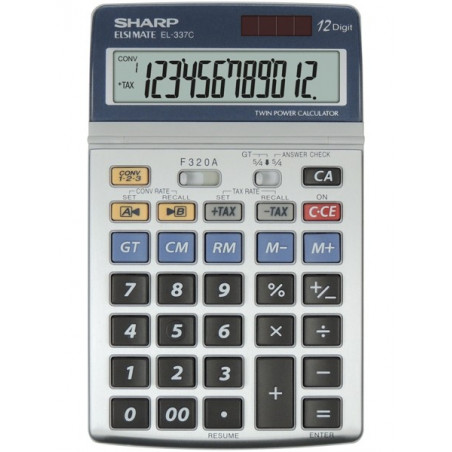 Calculatrice de bureau SHARP EL- 337C 12 chiffres
