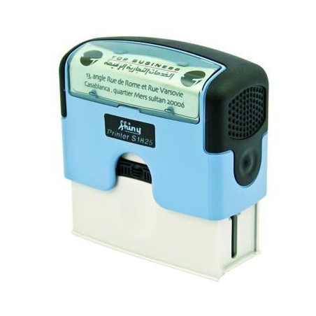 Cachet personnalisable Shiny Printer S-1825 format empreinte 70 mm x 25 mm 6 lignes