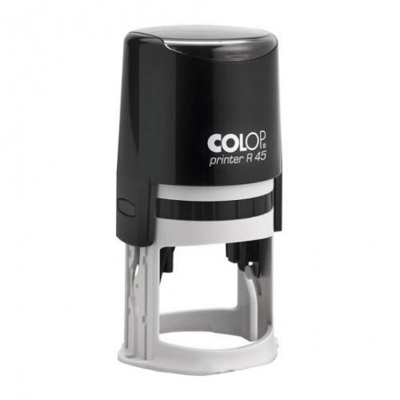  Cachet personnalisable COLOP Printer R45 format empreinte Ø 45 mm 9 lignes Col Bleu 