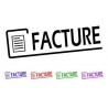  Cachet Formule en bois '' FACTURE '' 62 mm x 20 mm 