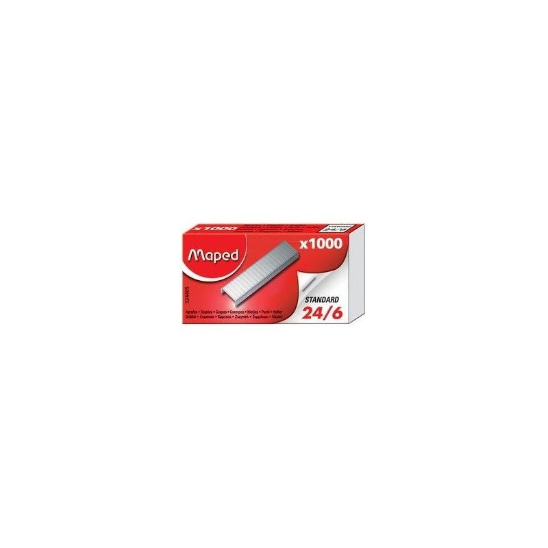 18 Boites de 1000 Agrafes MAPED standard 24/6
