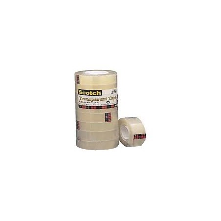  Lot de 10 rouleaux Adhésifs SCOTH Trensparents19 mm x33 m 