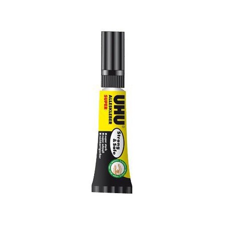  Lot de 12 Tubes de colle Spéciale UHU Strong&Safe 7g 