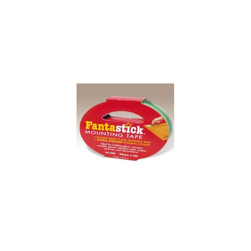  Lot de 12 rouleaux adhésifs Double face Fantastick 24mm x 5m 