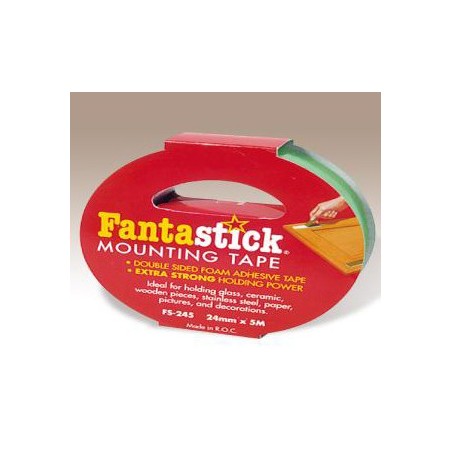  Lot de 12 rouleaux adhésifs Double face Fantastick 24mm x 5m 
