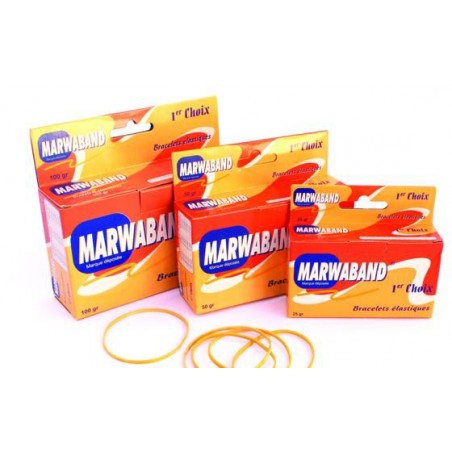  Lot de 4 Boites d'élastiques MARWABAND de 100g (100 mm) 