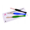  Lot de 24 Ouvres lettre noirs poignée en PVC 