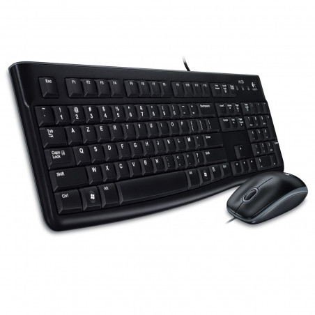  Clavier+Souris Optique Logitech Filaire MK120 AZERTY 