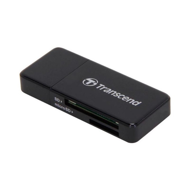  Lecteur de cartes SD/MicroSD USB 3.0 Transcend Noir 