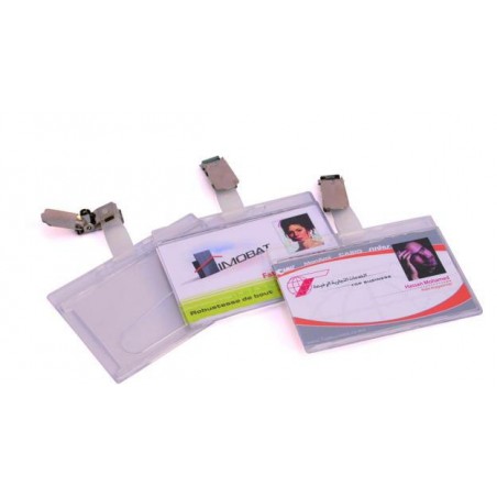  Lot de 50 Portes Badges Complets à pinces suspendues 