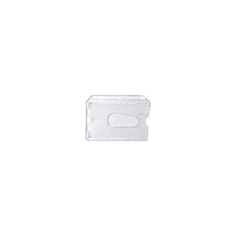  Boite de 100 Porte-badges rigide HORIZONTAL pour 1 carte Extraction dorsale 