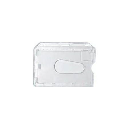  Boite de 100 Porte-badges rigide HORIZONTAL pour 1 carte Extraction dorsale 
