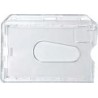  Boite de 100 Porte-badges rigide HORIZONTAL pour 1 carte Extraction dorsale 