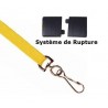  Lot de 20 Cordons en polyester tube 10 mm à mousqueton métal avec système de rupture 