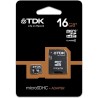  Carte Mémoire MicroSDHC TDK 16 Go Class 4 avec adaptateur 