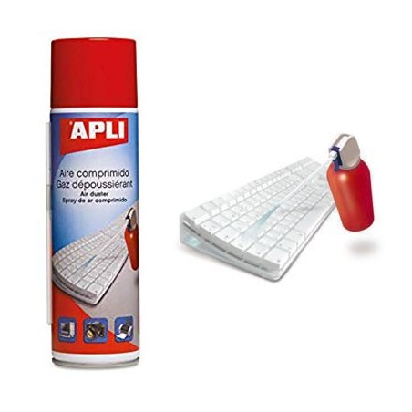 Bombe à gaz dépoussiérant pour clavier Apli 400 ml