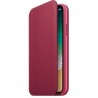 Etui folio APPLE à rabat en cuir pour smartphone iPhone X coloris au choix