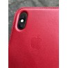 Etui folio APPLE à rabat en cuir pour smartphone iPhone X coloris au choix