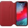 Etui folio APPLE à rabat en cuir pour smartphone iPhone X coloris au choix