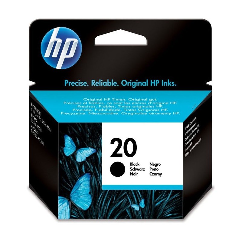  Cartouche d'impression jet d'encre noire HP 20 