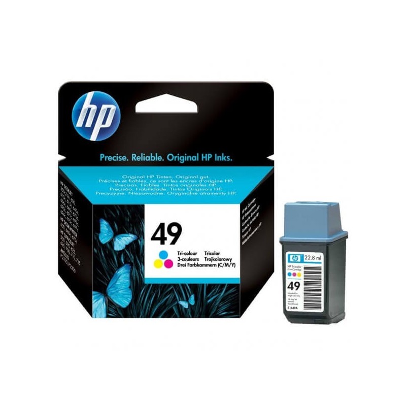  Cartouche d'impression jet d'encre 3 couleurs HP 49 