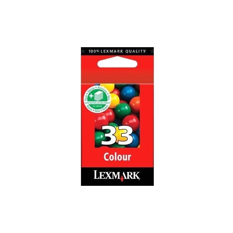  Cartouche 3 couleurs n°33 Lexmark 18CX033E Capacité standard 