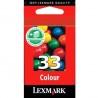  Cartouche 3 couleurs n°33 Lexmark 18CX033E Capacité standard 