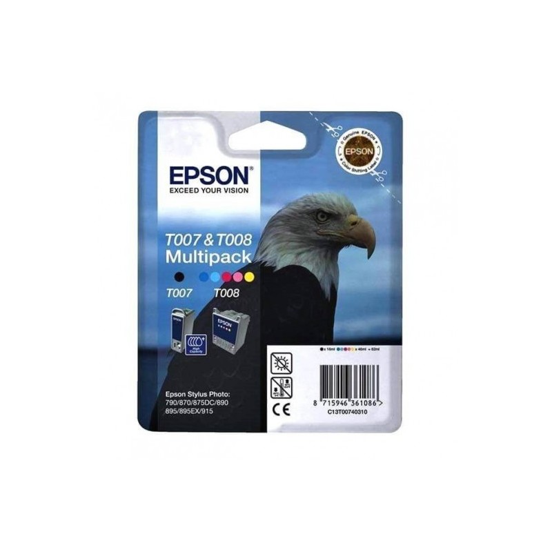  Cartouche jet d'encre Epson C13T00740310 Noir et Couleur 