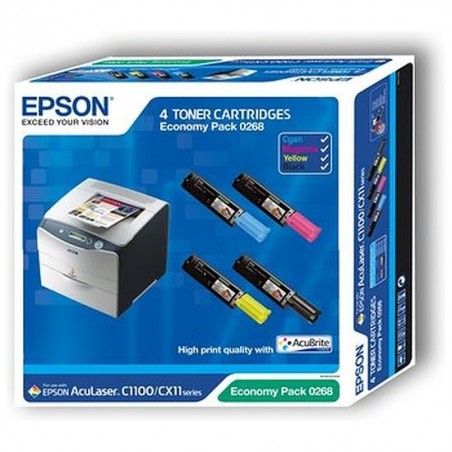  Pack de 4 toners laser Epson C13S050268 