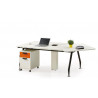 Bureau Opérateur Blanc ART pietement métal noir
