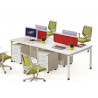 Workstation CUBE 4 postes 240x120 cm avec séparations