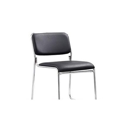 Fauteuil Visiteur VICTOR en cuir synthetique et structure chromée