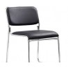 Fauteuil Visiteur VICTOR en cuir synthetique et structure chromée